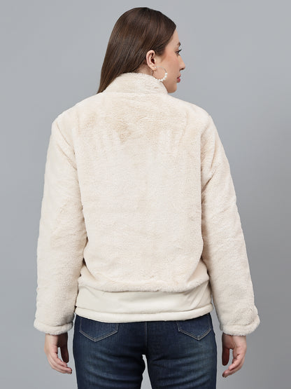 Women's Solid Ivory Jacket