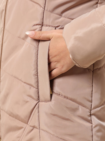 Jacket for Women | Premium Casual Jacket Regular Fit Hooded Poly Blend Fabric Solid Pattern
