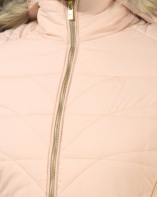 Jacket for Women | Premium Casual Jacket Regular Fit Hooded Poly Blend Fabric Solid Pattern