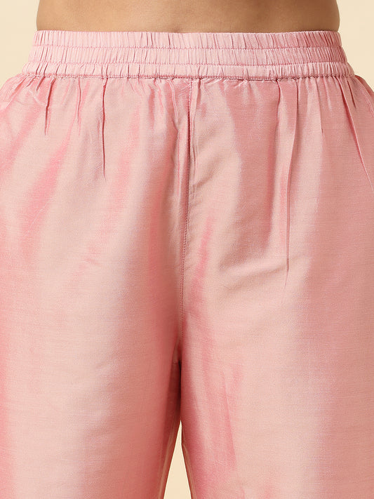 Kurti Palazzo Set for Women | Winter Wear Round Neck Poly Blend Fabric Embroidered Pattern