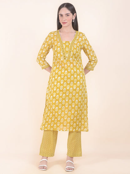 Kurti for Women l Breathable & Soft with Color Fastness Regular Fit Printed Pattern