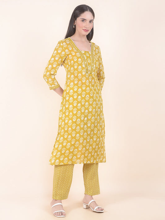 Kurti for Women l Breathable & Soft with Color Fastness Regular Fit Printed Pattern