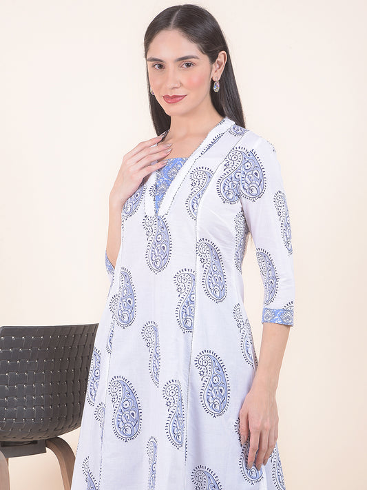 Kurti for Women l Breathable & Soft with Color Fastness Regular Fit Printed Pattern