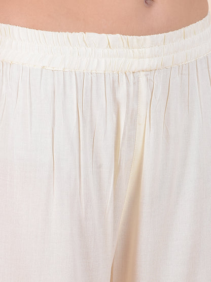Plazzo for Women l Breathable & Soft with Color Fastness Regular Fit Cotton Blend Fabric Solid Pattern