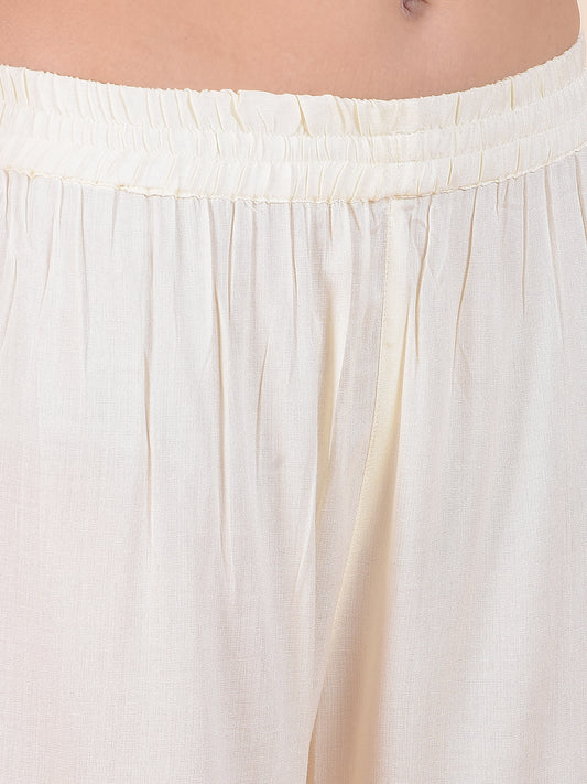 Plazzo for Women l Breathable & Soft with Color Fastness Regular Fit Cotton Blend Fabric Solid Pattern