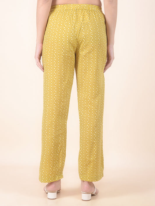 Plazzo for Women l Breathable & Soft with Color Fastness Regular Fit Cotton Fabric Printed Pattern
