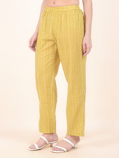Plazzo for Women l Breathable & Soft with Color Fastness Regular Fit Cotton Fabric Printed Pattern