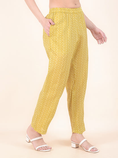 Plazzo for Women l Breathable & Soft with Color Fastness Regular Fit Cotton Fabric Printed Pattern