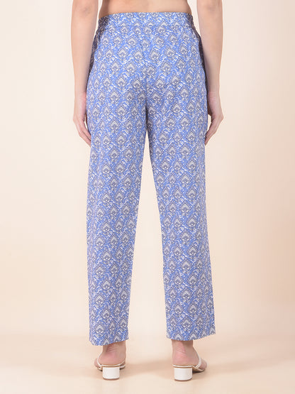 Plazzo for Women l Breathable & Soft with Color Fastness Regular Fit Cotton Fabric Printed Pattern