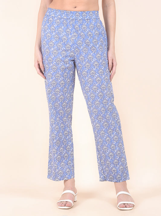 Plazzo for Women l Breathable & Soft with Color Fastness Regular Fit Cotton Fabric Printed Pattern