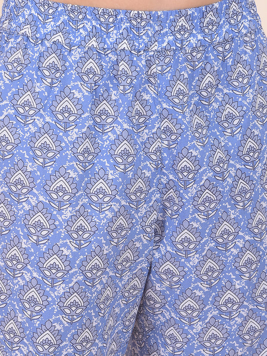 Plazzo for Women l Breathable & Soft with Color Fastness Regular Fit Cotton Fabric Printed Pattern