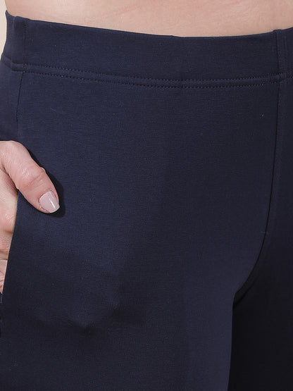 Pant for Women l Breathable & Soft with Color Fastness Regular Fit Cotton Blend Fabric Solid Pattern
