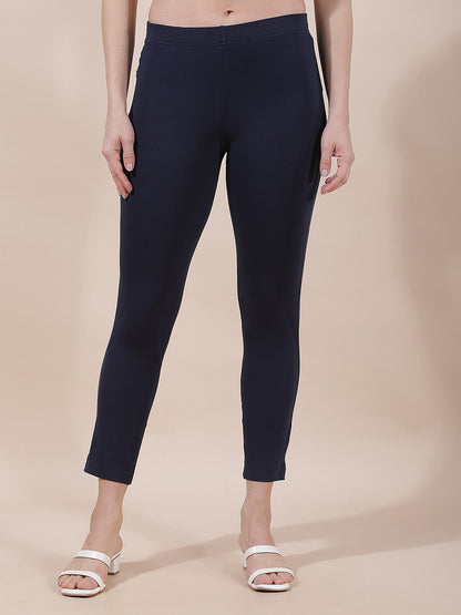Pant for Women l Breathable & Soft with Color Fastness Regular Fit Cotton Blend Fabric Solid Pattern
