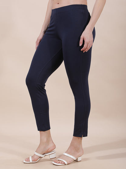 Pant for Women l Breathable & Soft with Color Fastness Regular Fit Cotton Blend Fabric Solid Pattern
