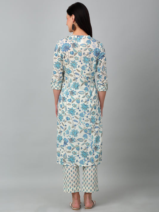 Women's Casual  Blueprint Printed  Palazzo Set