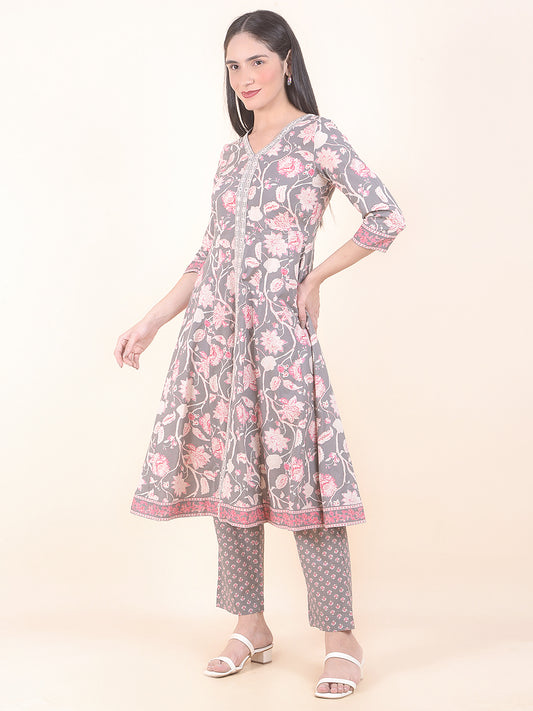 Kurti for Women l Breathable & Soft with Color Fastness Regular Fit Printed Pattern