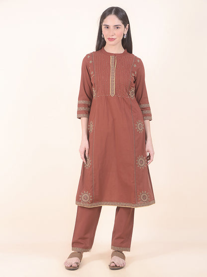 Kurti for Women l Breathable & Soft with Color Fastness Regular Fit Printed Pattern