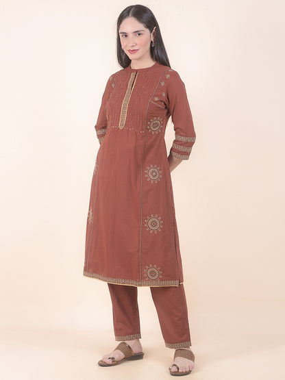 Kurti for Women l Breathable & Soft with Color Fastness Regular Fit Printed Pattern