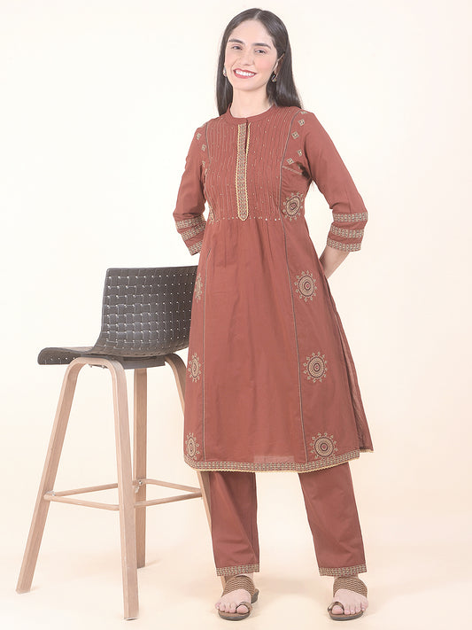 Kurti for Women l Breathable & Soft with Color Fastness Regular Fit Printed Pattern