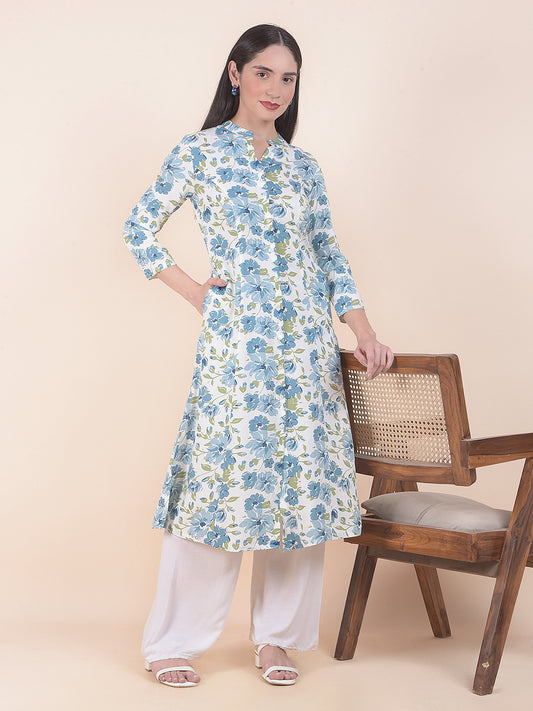 Kurti for Women l Breathable & Soft with Color Fastness Regular Fit Printed Pattern