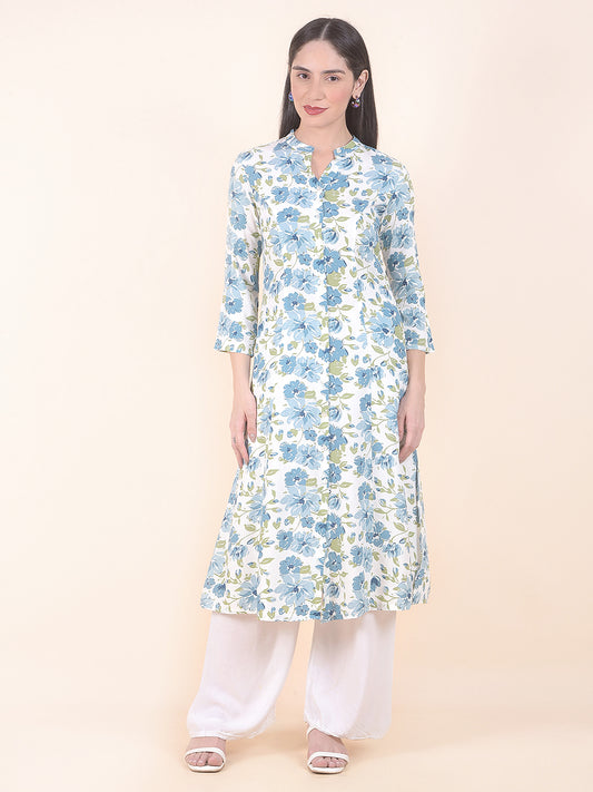 Kurti for Women l Breathable & Soft with Color Fastness Regular Fit Printed Pattern