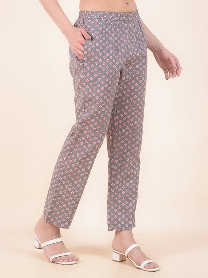 Plazzo for Women l Breathable & Soft with Color Fastness Regular Fit Cotton Fabric Printed Pattern