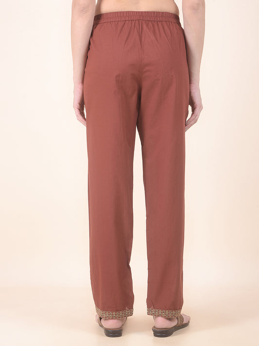 Plazzo for Women l Breathable & Soft with Color Fastness Regular Fit Cotton Fabric Solid Pattern
