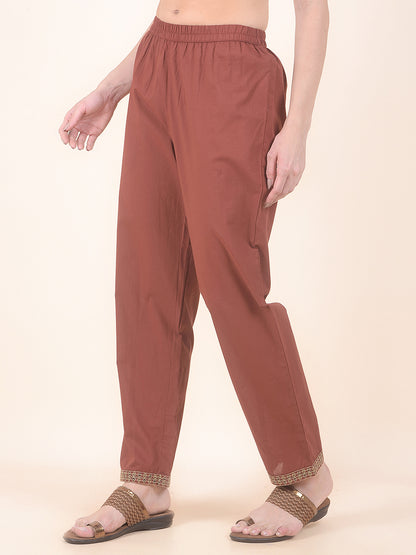 Plazzo for Women l Breathable & Soft with Color Fastness Regular Fit Cotton Fabric Solid Pattern