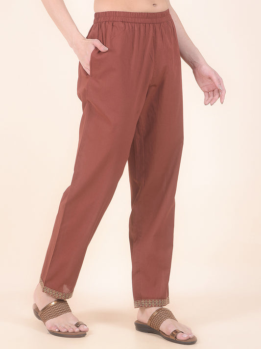 Plazzo for Women l Breathable & Soft with Color Fastness Regular Fit Cotton Fabric Solid Pattern