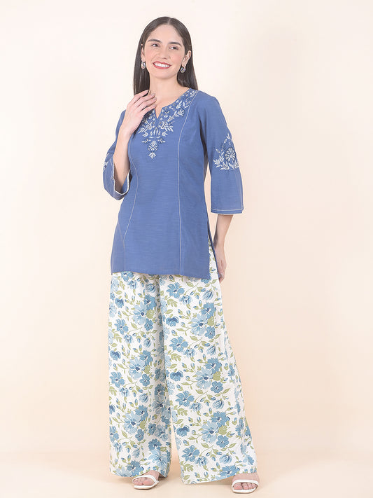 Plazzo for Women l Breathable & Soft with Color Fastness Regular Fit Rayon Fabric Printed Pattern