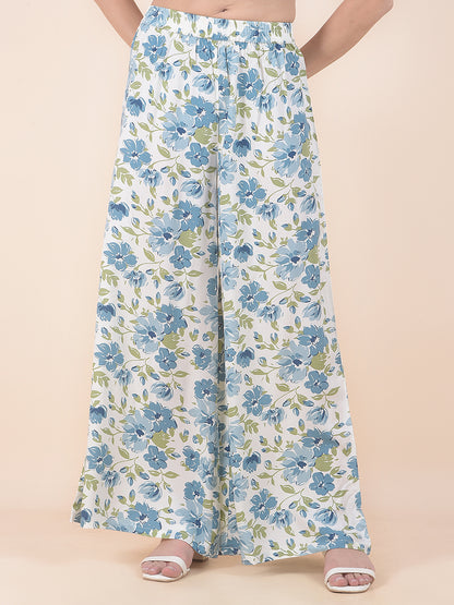 Plazzo for Women l Breathable & Soft with Color Fastness Regular Fit Rayon Fabric Printed Pattern