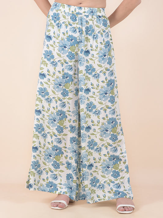 Plazzo for Women l Breathable & Soft with Color Fastness Regular Fit Rayon Fabric Printed Pattern
