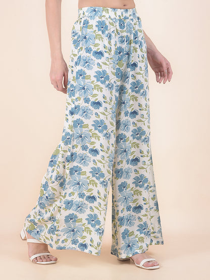 Plazzo for Women l Breathable & Soft with Color Fastness Regular Fit Rayon Fabric Printed Pattern