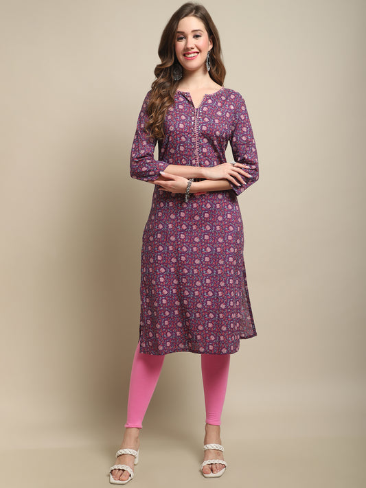 Cantabil Women Purple Kurti (7121541759115)