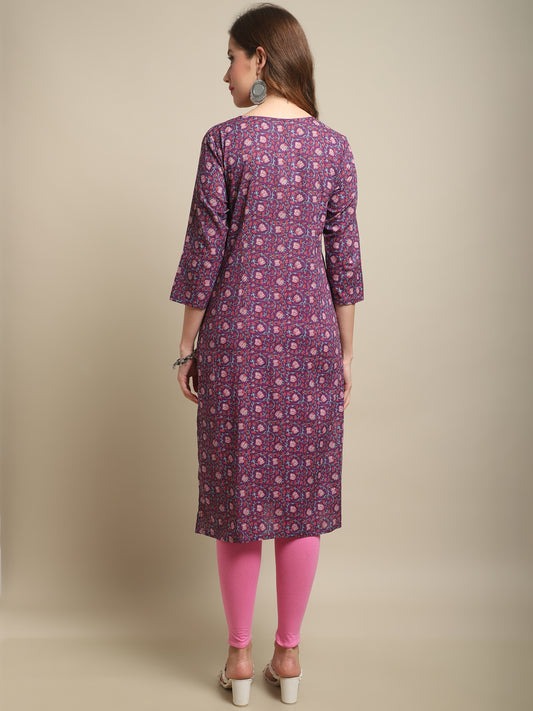 Cantabil Women Purple Kurti (7121541759115)