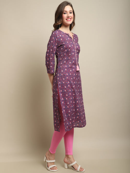 Cantabil Women Purple Kurti (7121541759115)
