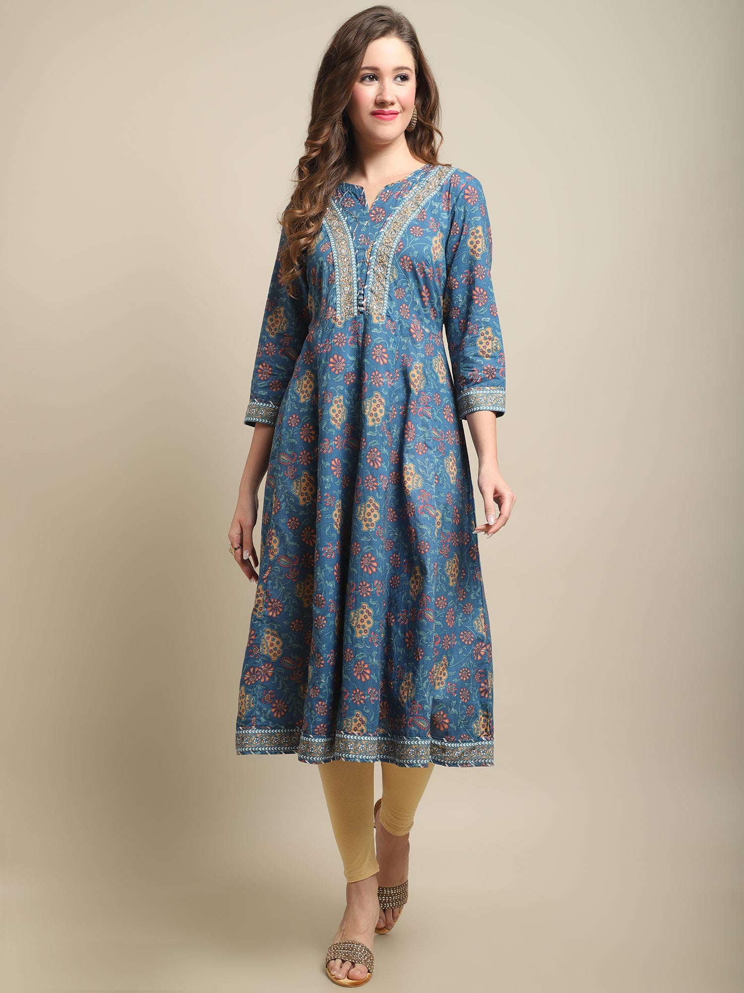 Cantabil Women Multicolor Kurti (7121539727499)