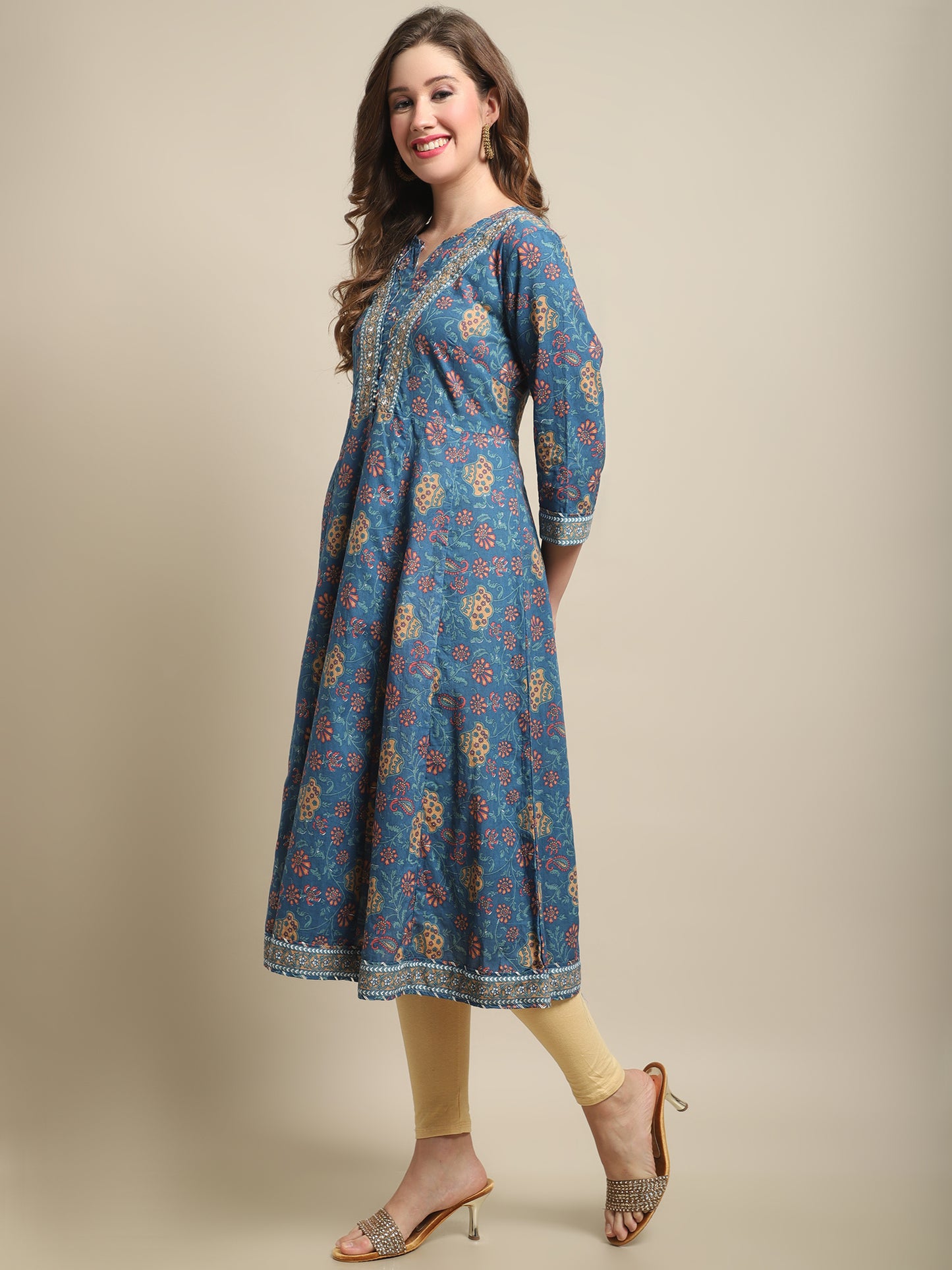 Cantabil Women Multicolor Kurti (7121539727499)