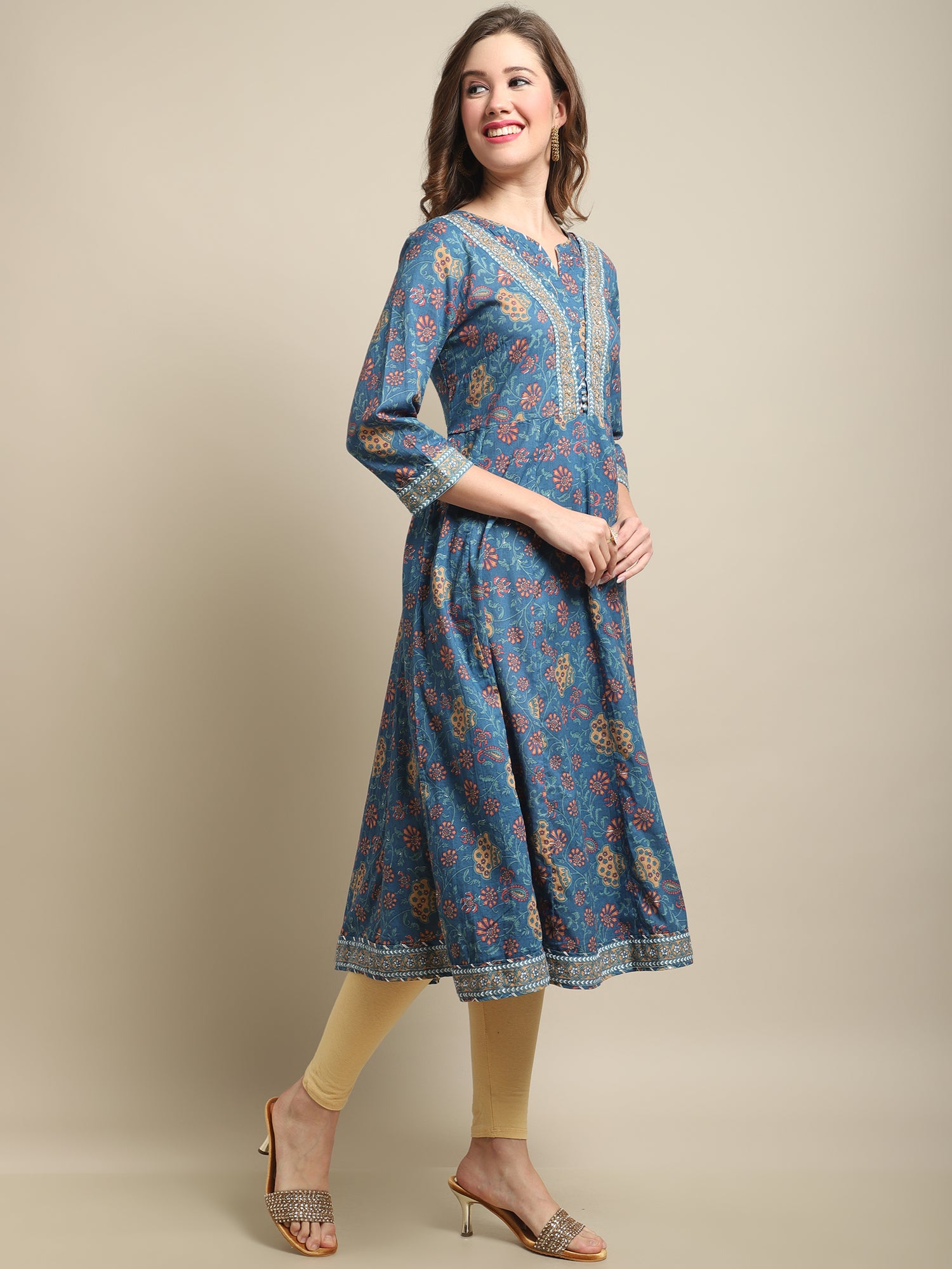 Cantabil Women Multicolor Kurti (7121539727499)