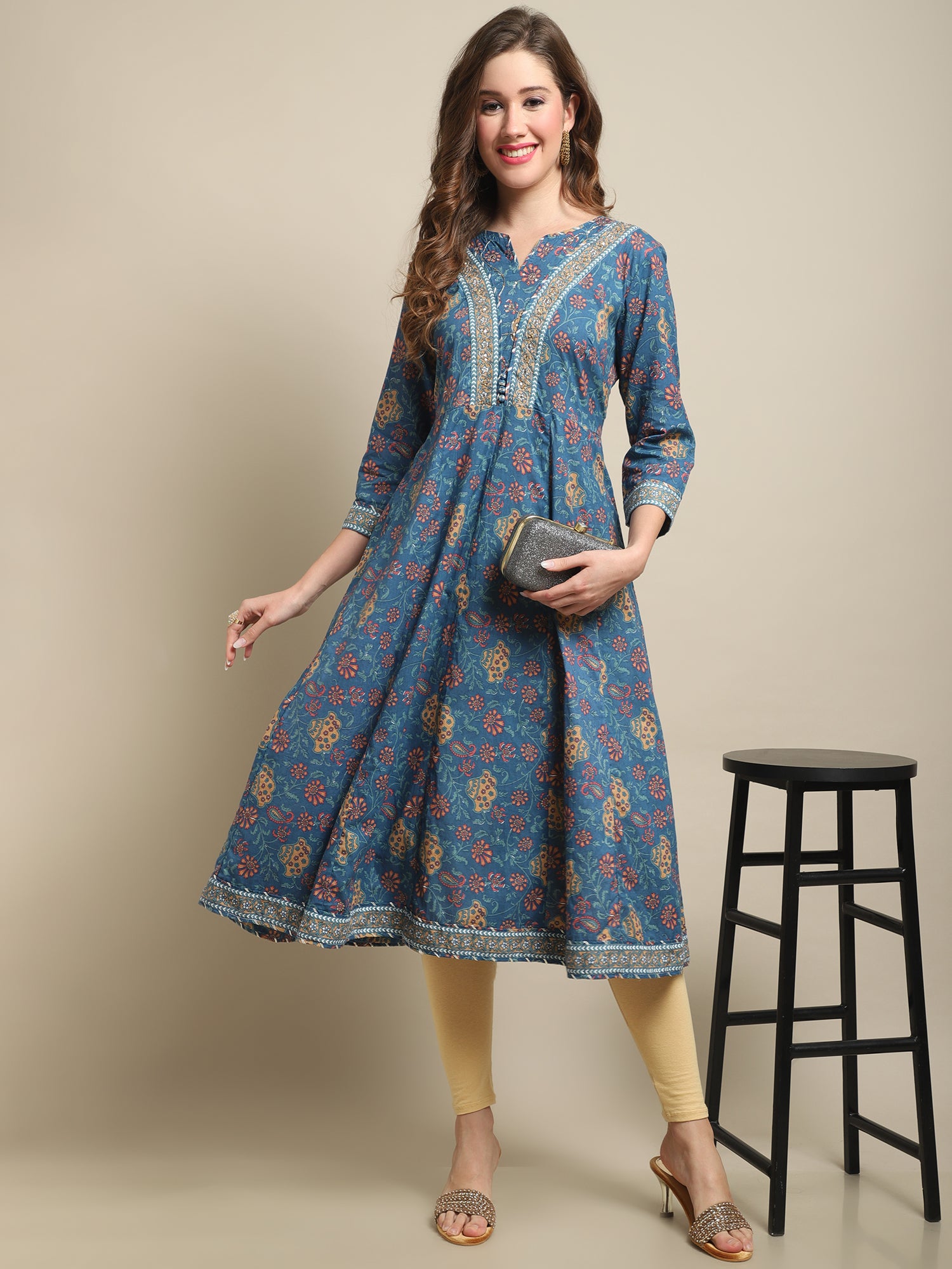 Cantabil Women Multicolor Kurti (7121539727499)