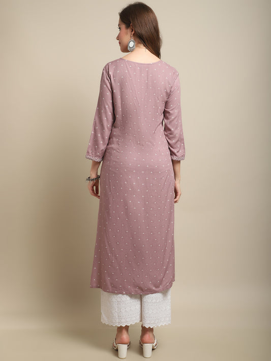 Cantabil Women Light Purple Kurti (7121542578315)