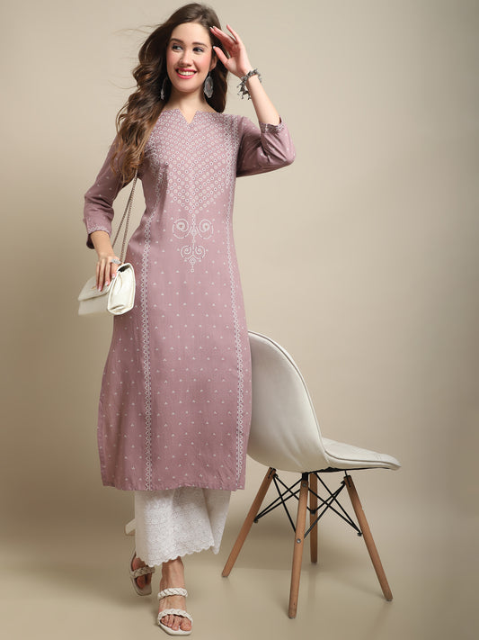 Cantabil Women Light Purple Kurti (7121542578315)