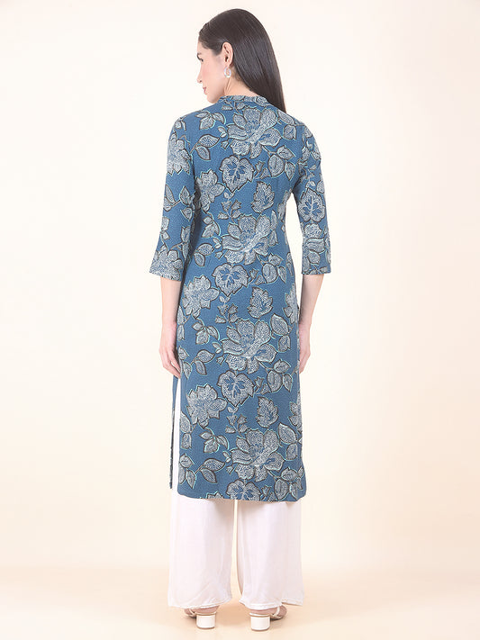 Kurti for Women l Breathable & Soft with Color Fastness Regular Fit Printed Pattern