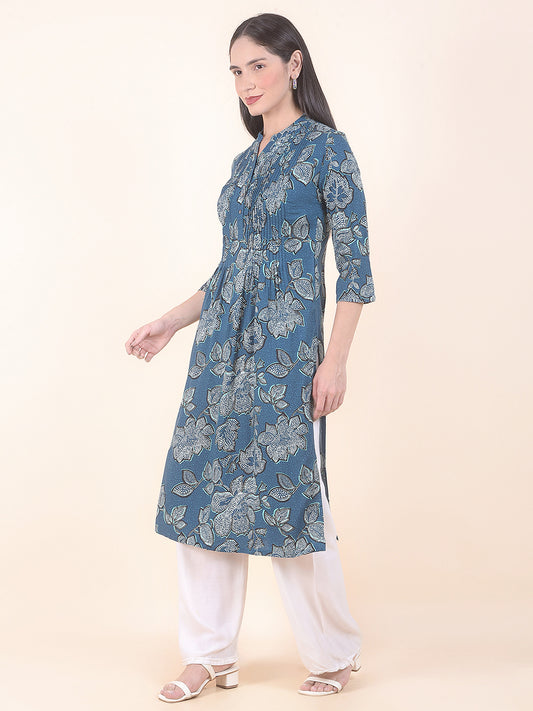 Kurti for Women l Breathable & Soft with Color Fastness Regular Fit Printed Pattern