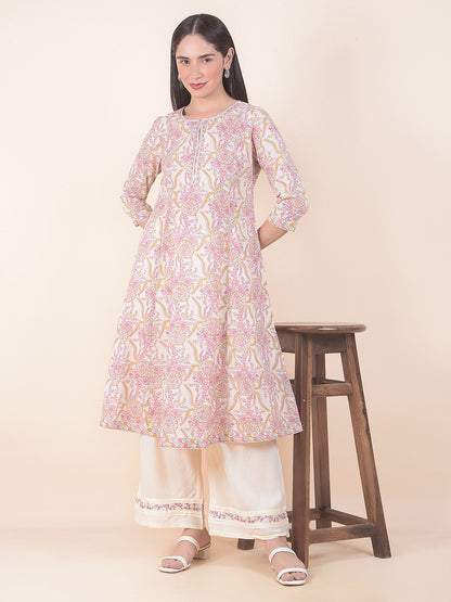 Kurti for Women l Breathable & Soft with Color Fastness Regular Fit Printed Pattern