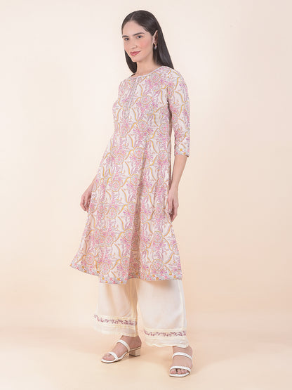 Kurti for Women l Breathable & Soft with Color Fastness Regular Fit Printed Pattern