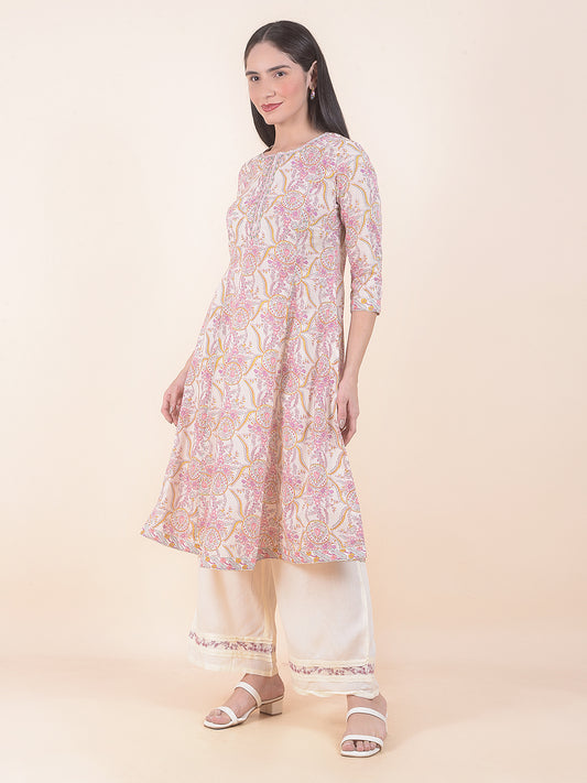 Kurti for Women l Breathable & Soft with Color Fastness Regular Fit Printed Pattern