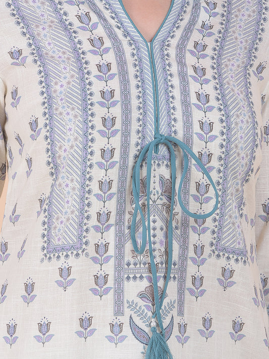 Kurti for Women l Breathable & Soft with Color Fastness Regular Fit Printed Pattern