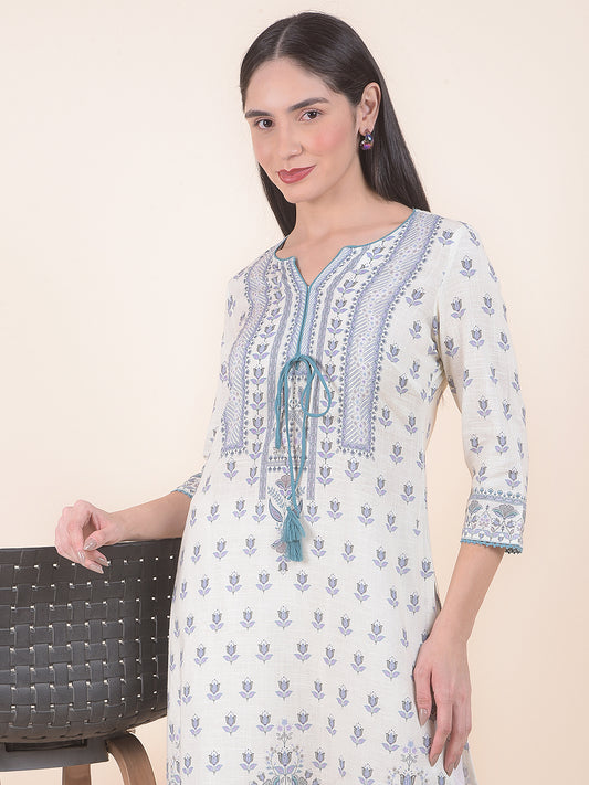 Kurti for Women l Breathable & Soft with Color Fastness Regular Fit Printed Pattern