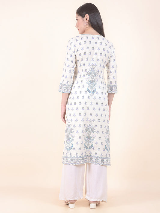 Kurti for Women l Breathable & Soft with Color Fastness Regular Fit Printed Pattern